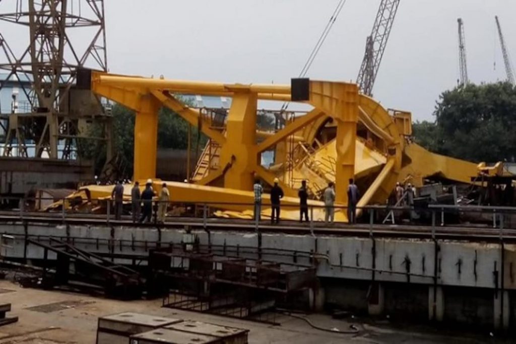 At Least 10 Killed In Crane Accident In Hindustan Shipyard Limited (HSL), India