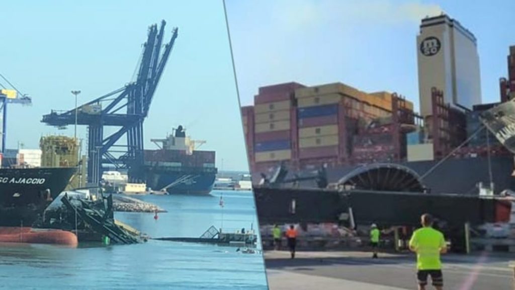 MSC’s Giant Container Ship Collides With Gantry Crane In Valencia, Spain