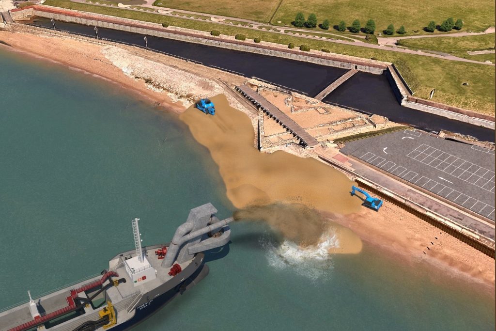 Portsmouth Southsea Coastal Scheme In Full Swing