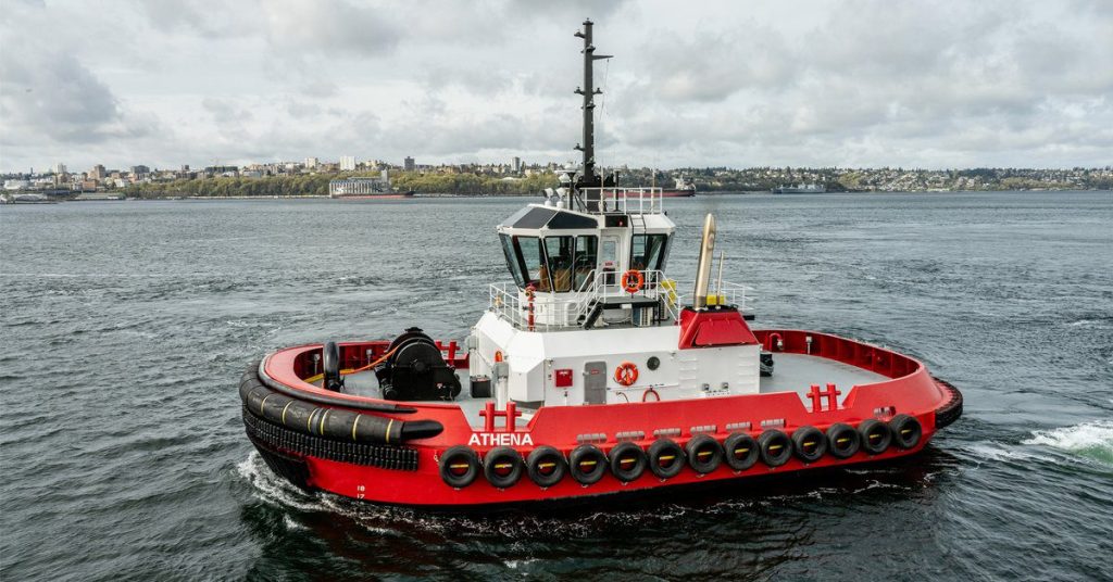 Crowley Takes Delivery Of Powerful Tier IV Harbor Tug ‘Athena’