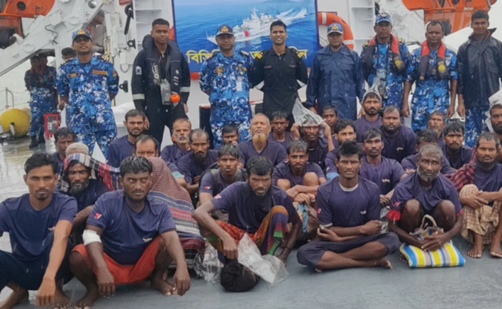 Indian Coast Guard Hands Over 32 Rescued Fishermen To Bangladesh