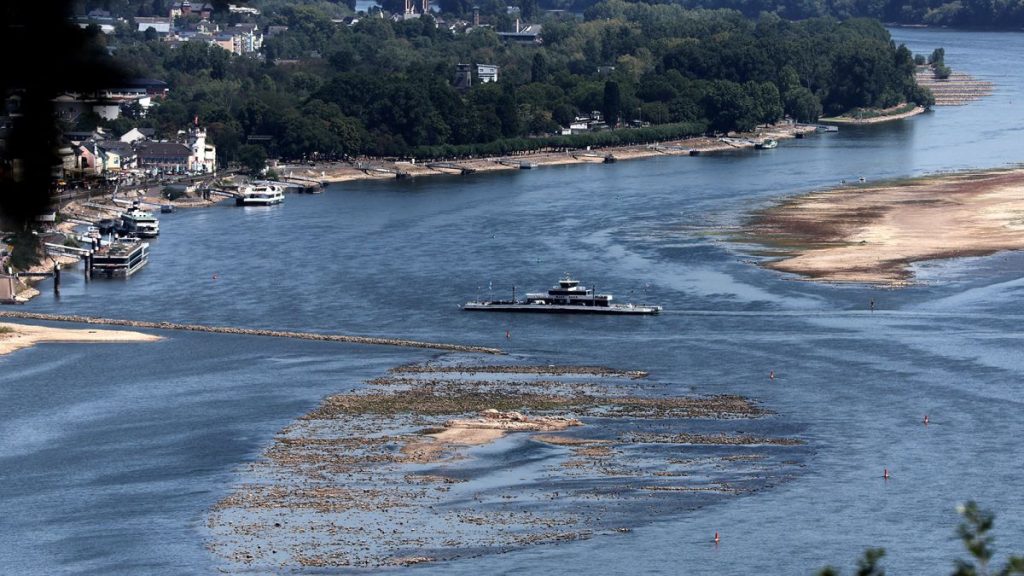 Low water again hampers Rhine River shipping in Germany