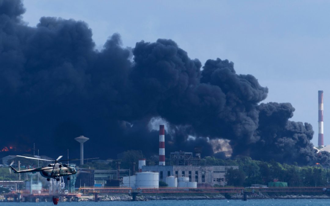 Fire Hits Oil Terminal And Oil Tanker In Venezuela