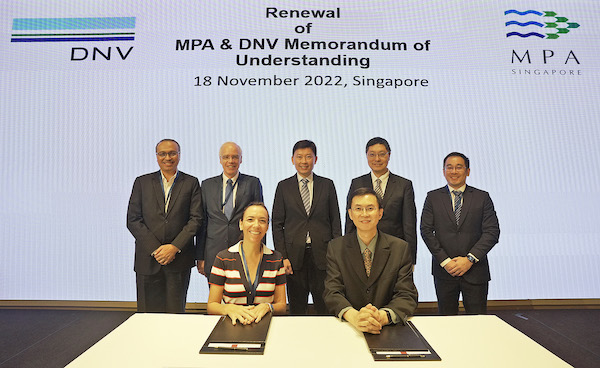 DNV and Maritime and Port Authority of Singapore extend maritime R&D MOU