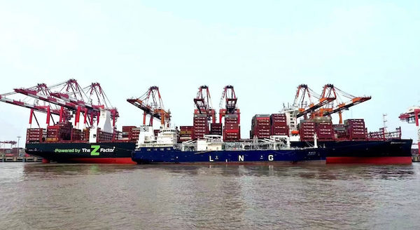 SSES & Avenir LNG have successfully delivered bonded LNG to zims first LNG fueled containership in Yangshan port Shanghai