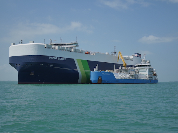 NYK and FueLNG Achieve First LNG Bunkering of PCTC in Singapore