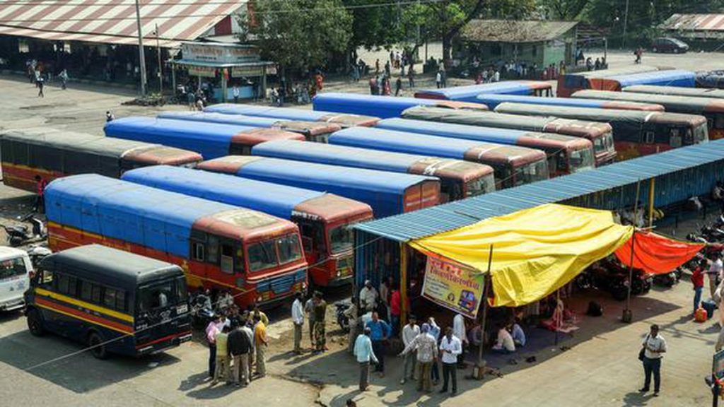 Flash Strike Halts Operations at 35 MSRTC Bus Depots in Maharashtra