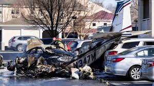 A small aircraft has crashed in the parking lot of a retirement home in Pennsylvania, with all five individuals on board reported to have survived the incident